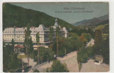 Baile Calimanesti Hotelul societatii &amp;quot;Govora-Calimanesti&amp;quot;,circulata 1922 foto