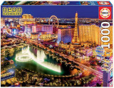 Puzzle 1000 piese Las Vegas Neon Fluorescent, Educa