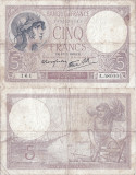 1939 (13 VII), 5 francs (P-83a.1) - Franța