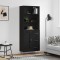 vidaXL Dulap &icirc;nalt, negru, 69,5x34x180 cm, lemn compozit