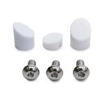 Pachet de 3 dopuri de cauciuc pentru Aripa trotineta electrica spate GX1.0 Xiaomi M365 și Pro alb