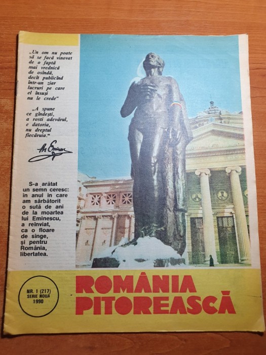 romania pitoreasca ianuarie 1990-primul nr dupa revolutie,art revolutia romana