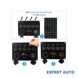 Panou intrerupatore: priza, voltmetru, 5 intrerupatoare si usb spa37 12v 20a Alta marca Alt model #7
