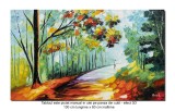 Cumpara ieftin Tablou living pictat manual, Pe drumul meu, 100x60cm ulei pe panza in cutit, efect 3D, Spectaculos
