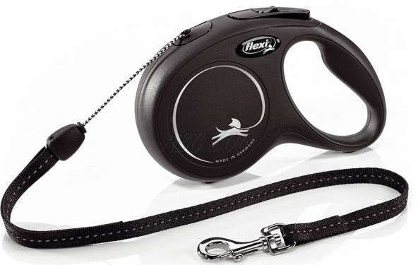 Flexi clasic basic snur 5m/12kg S negru
