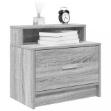 vidaXL Noptiere cu sertar 2 buc Gri Sonoma 51x31x47 cm