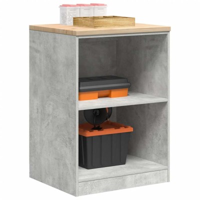 vidaXL Dulap depozitare garaj Beton Gri 60x51x85 cm lemn masiv de pin foto
