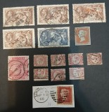 GB-ANGLIA lot -clasice -QV- stampilate-Sea horse,s.a.
