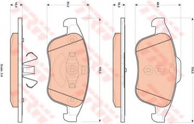 Set placute frana,frana disc RENAULT LATITUDE (L70) (2010 - 2016) TRW GDB1896 foto