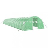 Cumpara ieftin Sera cu cadru din otel, verde, 72 m&sup2;, 18x4x2 m