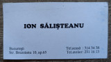 Carte de vizita Ion Salisteanu
