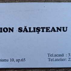 Carte de vizita Ion Salisteanu