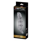 Manson din silicon cu cap proeminent Pretty Love Penis Sleeve With Ball Strap