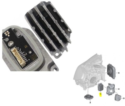 Modul LED BMW Seria 5 (G30/G31), 05.2017-08.2020, partea dreapta, LED, foto