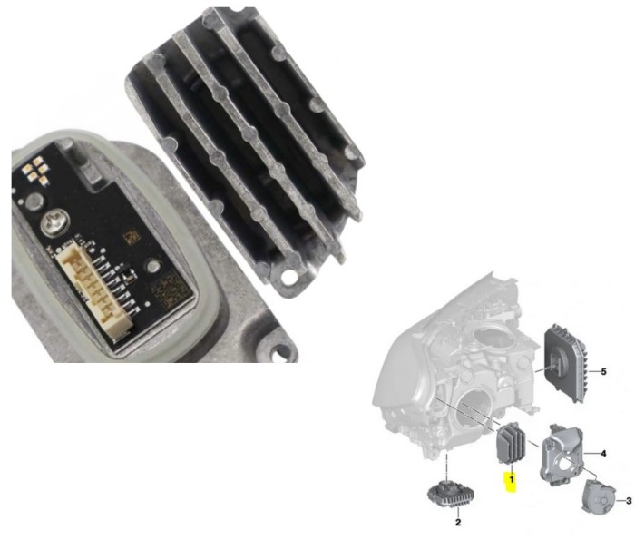Modul LED BMW Seria 5 (G30/G31), 05.2017-08.2020, partea dreapta, LED,