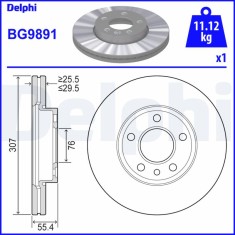 DELPHI BG9891 Disc frana