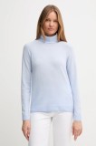 United Colors of Benetton pulover din amestec de l&acirc;nă light, cu guler, 1035D2551