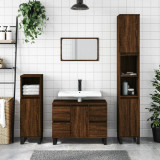 Dulap pentru baie, stejar maro, 80x33x60 cm, lemn compozit GartenMobel Dekor, vidaXL
