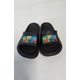 Papuci pentru copii F58 negru, model cu desene, marime 28 - SECOND