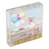 Rama foto decorativa cu glitter, 10x10 cm, transparenta, CMCLASS