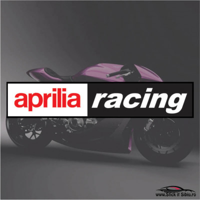 APRILIA RACING-MODEL 5-STICKERE MOTO - 13 cm. x 2.51 cm. foto