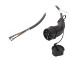 Cablu eMobility HARTING Tip 2, 5m, Trifazat, 20A, 7.4kW, IP44, 480V