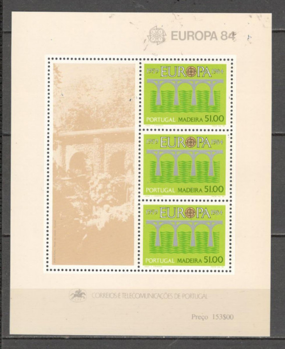 Madeira.1984 EUROPA:25 ani CEPT-Bl. SE.598