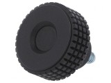 Buton Reglare Negru &Oslash;31mm M6 10mm H24mm