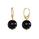 Cumpara ieftin Cercei Vibrant din agat negru