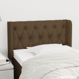 vidaXL Tăblie de pat cu aripioare maro &icirc;nchis 83x16x78/88 cm textil