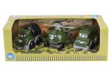 Set de 3 mini vehicule militare vesele, TechnoK, verde