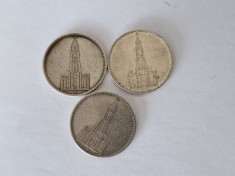 Germania lot de 5 Monede de 5 Reichsmark 1934,1935-Toate din Argint