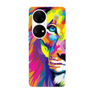 Husa compatibila cu Huawei Nova Y70 model Colorful king of jungle, Silicon, TPU, Viceversa foto