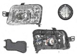 Far Fiat Panda (169), 09.2003-12.2012, fata, Stanga, mufa cu 8 gauri; H4+PY21W+W5W; electric, BestAutoVest, Rapid