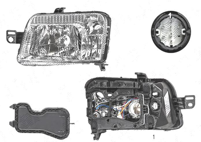 Far Fiat Panda (169), 09.2003-12.2012, fata, Stanga, mufa cu 8 gauri; H4+PY21W+W5W; electric, BestAutoVest