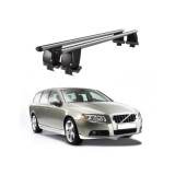Bare transversale portbagaj auto aluminiu compatibile plafon neted Volvo V70 2007-2016 argintii sau negre Cod: CB200101 Kit-104