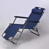 Cumpara ieftin Sezlong Pliabil cu Perna Captusita, Cadru Metalic si Panza Oxford 600D Impermeabila, Rezistent UV, Maxim 150 kg, 178 x 60 x 79 cm, Navi Blue