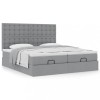 Gossi cadru de pat otoman cu saltele gri deschis 180x200cm material