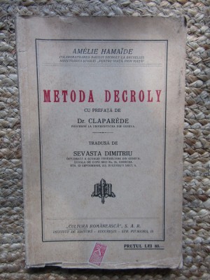 Metoda Decroly (pedagogie) - Amelie Hamaide foto