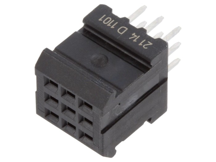 Conector PCB-PCB mamă 9 pini THT