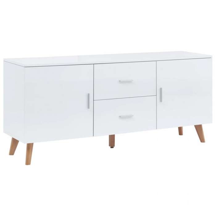 Servantă, alb, 160x40x70 cm, MDF
