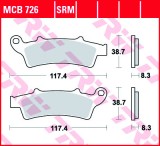 Set placute frana fata TRW MCB726SRM - Aprilia Atlantic - Scarabeo 125-500cc - Kymco K-XCT - People GTi - S - Malaguti Madison 250-400cc
