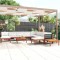 Gossi set mobilier gradina cu perne 12 piese crem lemn masiv acacia
