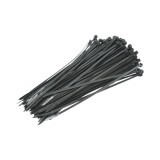 Faseta colier plastic negru 3.6x200mm 100 buc/set Longroad