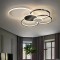 Lustra LED cu telecomanda KILLIAN 74W, 6 Cercuri, lumina Rece/Calda/Neutra, Dimabila, Negru Alb ModernLight Concept