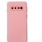 Husa silicon antisoc cu microfibra in interior Samsung Galaxy S10 Roz