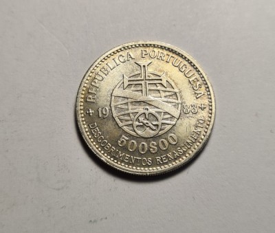 Portugalia 500 Escudos 1983 UNC foto