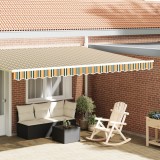 vidaXL Valanț de Marchiză pentru Cadru de 4.5 m, Verde și Galben 4.3x0.2 m
