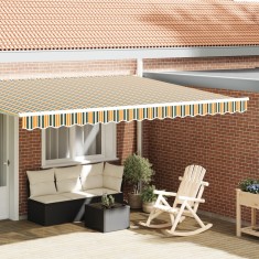 vidaXL Valanț pentru marchiză cadru 4.5m verde și galben 4.3x0.2m foto