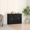 VidaXL Set 2 comode stejar negru 60x31x84 cm din lemn &icirc;ngineresc.